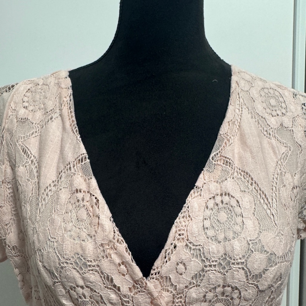 Enzo Made in Italy Lace Hi Low Dress Pink - Picture 5 of 14